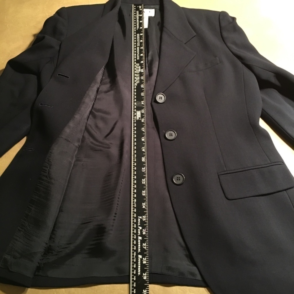 INC INTERNATIONAL CONCEPTS Long Fitted Blazer Jacket, NAVY BLUE, Size 12 - Picture 7 of 8